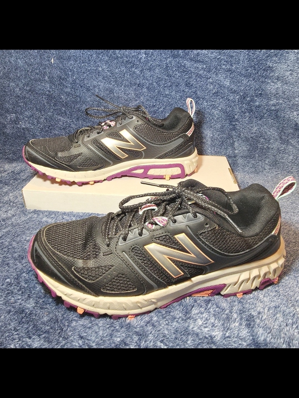 New Balance Women’s Black with Pink and Cream Trail Sneakers